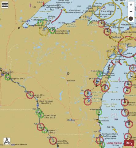 Wisconsin Fishing Maps Marine Chart - Nautical Charts App