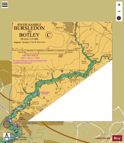 C Bursledon to Botley Marine Chart - Nautical Charts App