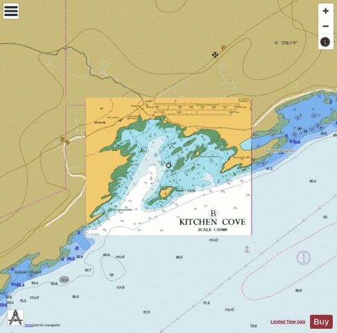B  Kitchen Cove Marine Chart - Nautical Charts App