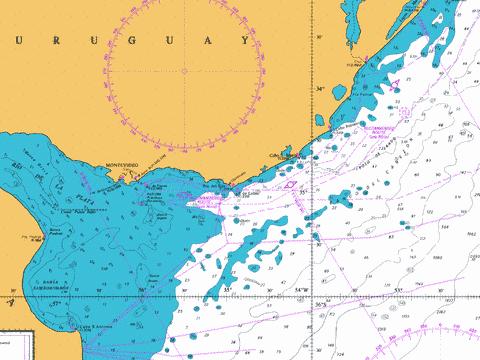 Approaches to Rio de La Plata Marine Chart - Nautical Charts App