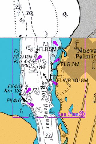B Nueva Palmira Marine Chart - Nautical Charts App