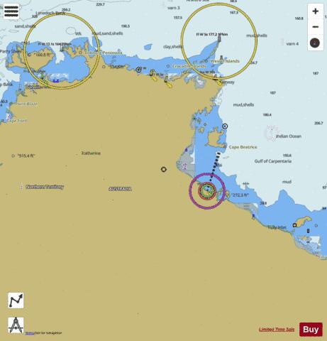 Australia - Indonesia - Arafura Sea Marine Chart - Nautical Charts App