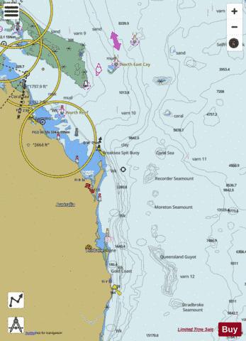 Australia - Coral Sea (South East) Marine Chart - Nautical Charts App