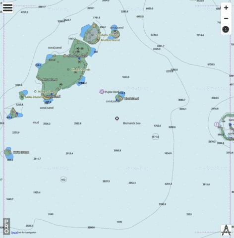 Bismarck Sea - Ninigo Group Marine Chart - Nautical Charts App