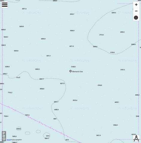Bismarck Sea - Cell 15 Marine Chart - Nautical Charts App