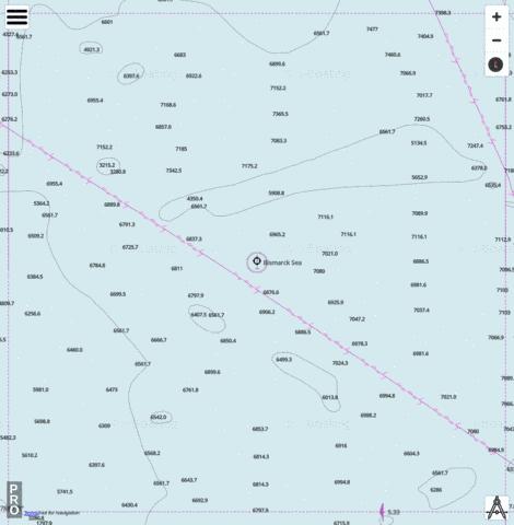 Bismarck Sea - Cell 8 Marine Chart - Nautical Charts App