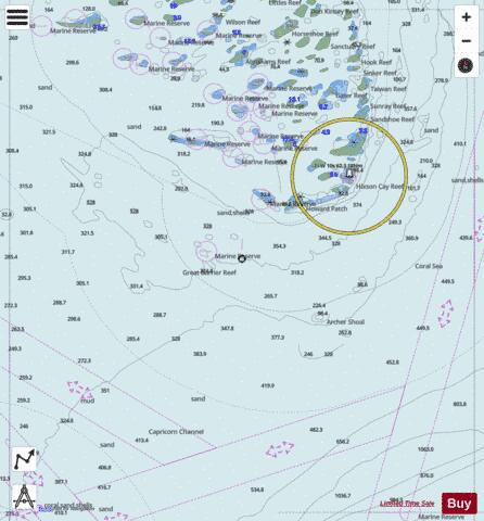 Coral Sea - Capricorn Channel Marine Chart - Nautical Charts App