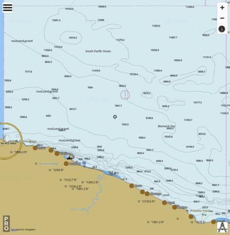 Bismarck Sea - Baudissan Point to Bougainville Bay Marine Chart - Nautical Charts App