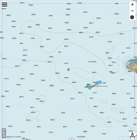 Bismarck Sea - Western Approach to Lavongai Marine Chart - Nautical Charts App