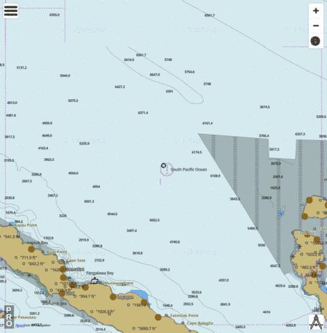 South Pacific Ocean - Tabar Islands to Cape Sass Marine Chart - Nautical Charts App