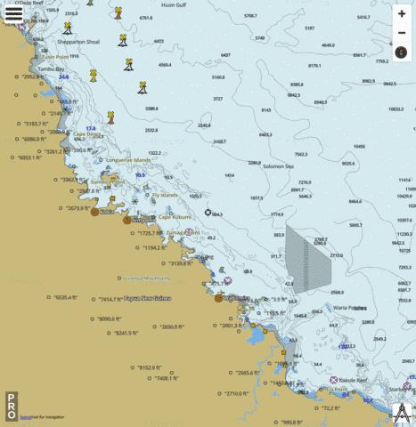 Papua New Guinea - North East Coast - Alligator Point to Salamaua Harbour Marine Chart - Nautical Charts App