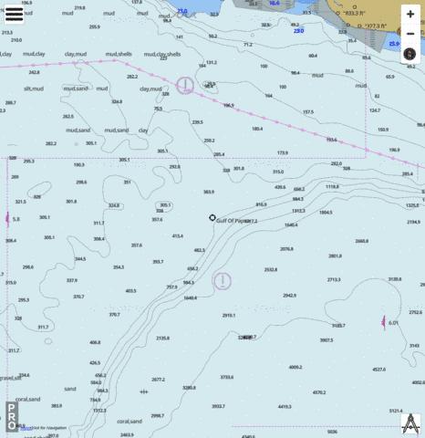 Papua New Guinea - Gulf of Papua - Cell 2 Marine Chart - Nautical Charts App