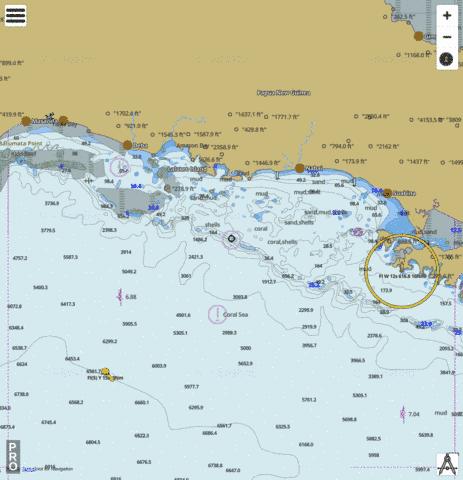 Coral Sea - Table Bay to Ava Point Marine Chart - Nautical Charts App