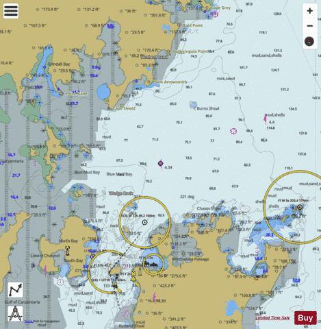 Northern Territory - Groote Eylandt to Cape Grey Marine Chart - Nautical Charts App
