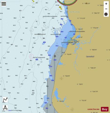 Australia - Queensland - Gulf of Carpentaria - Approaches to Archer River Marine Chart - Nautical Charts App
