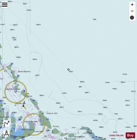 Great Barrier Reef - Lads and Fairway Channels Marine Chart - Nautical Charts App