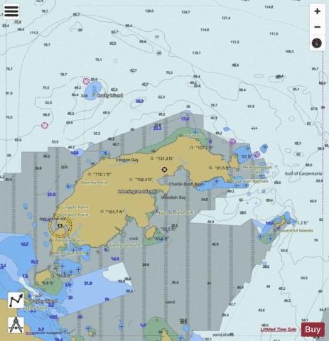 Gulf of Carpentaria - Wellesley Islands Marine Chart - Nautical Charts App