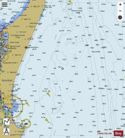 Australia - Queensland - South East Coast - Double Island to Indian Head Marine Chart - Nautical Charts App