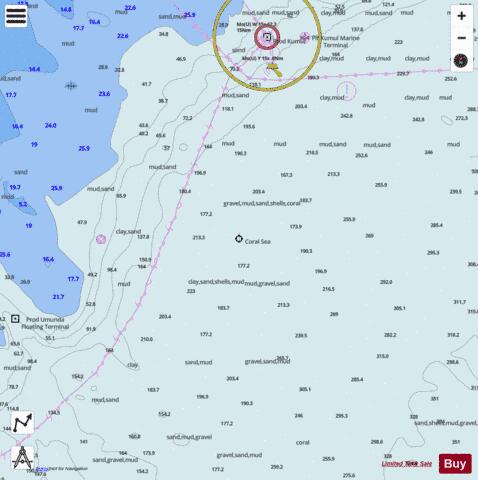 Papua New Guinea - Gulf of Papua - Cell 01 Marine Chart - Nautical Charts App