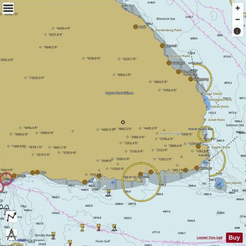 Papua New Guinea - North East Coast - Lae to Vitiaz Strait Marine Chart - Nautical Charts App