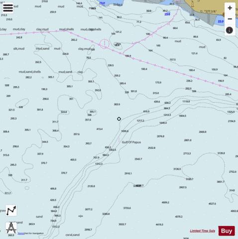 Papua New Guinea - Gulf of Papua - Cell 02 Marine Chart - Nautical Charts App
