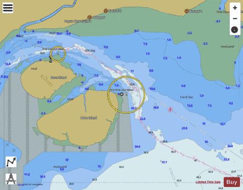 Papua New Guinea - South Coast - Daru and approaches Marine Chart - Nautical Charts App