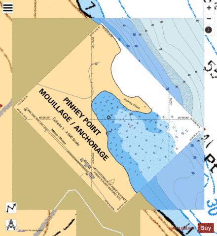 PINHEY POINT MOUILLAGE/ANCHORAGE Marine Chart - Nautical Charts App