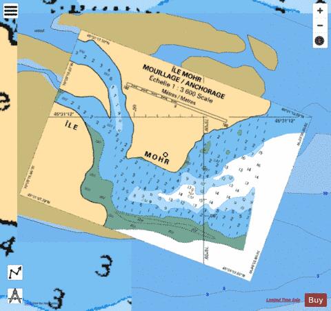 ÎLE MOHR MOUILLAGE/ANCHORAGE Marine Chart - Nautical Charts App
