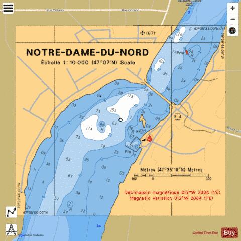 NOTRE-DAME-DU-NORD Marine Chart - Nautical Charts App