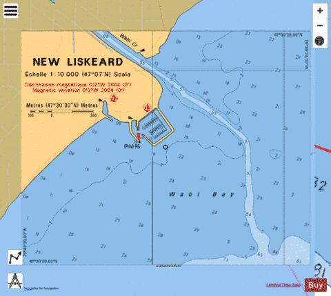 NEW LISKEARD Marine Chart - Nautical Charts App