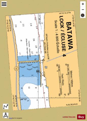 BATAWA LOCK / �CLUSE 4 Marine Chart - Nautical Charts App