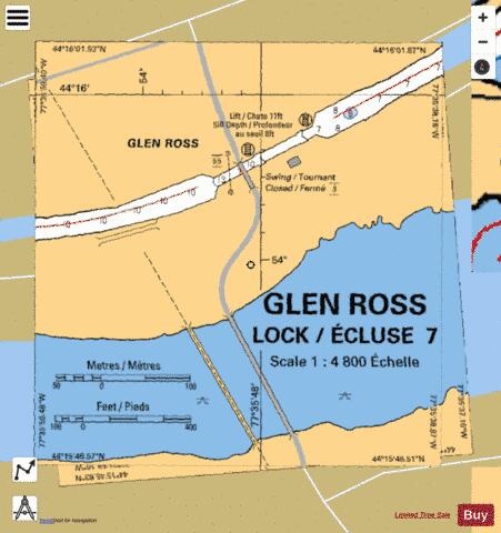 GLEN ROSS LOCK / �CLUSE 7 Marine Chart - Nautical Charts App