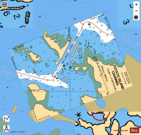 POTATO ISLAND CHANNEL Marine Chart - Nautical Charts App