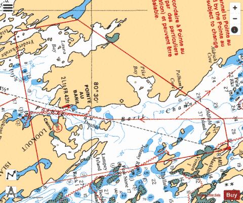 POINTE AU BARIL Marine Chart - Nautical Charts App
