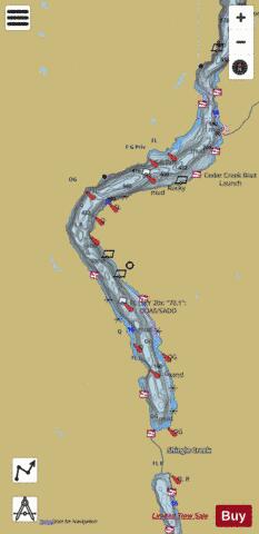 OKANAGAN LAKE - PENTICTON TO/À KELOWNA  A - B Marine Chart - Nautical Charts App