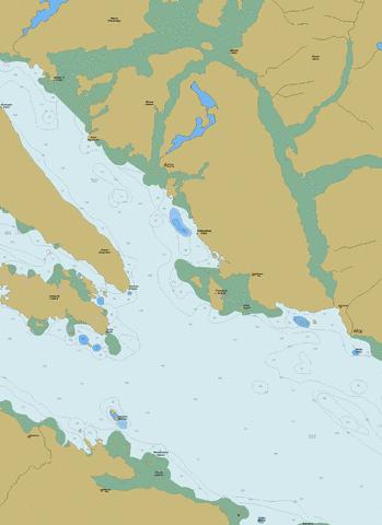 Strait of Georgia, Central Portion\Partie Centrale (Part 1 of 2) Marine Chart - Nautical Charts App