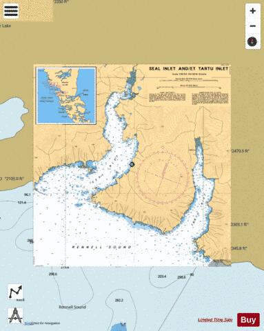 SEAL INLET AND/ET TARTU INLET Marine Chart - Nautical Charts App