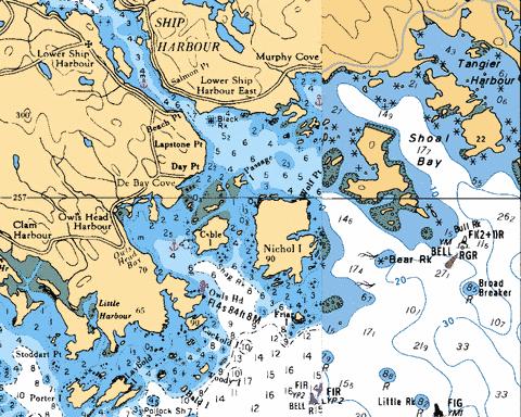 SHIP HARBOUR AND APPROACHES/ET LES APPROCHES Marine Chart - Nautical Charts App