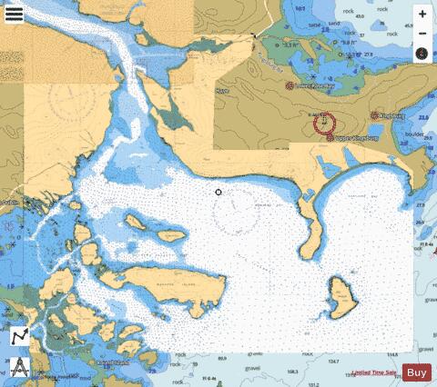 LAHAVE RIVER WEST IRONBOUND ISLAND TO/� RIVERPORT Marine Chart - Nautical Charts App