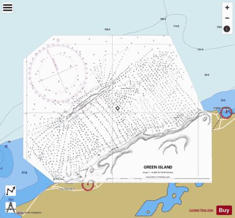 GREEN ISLAND Marine Chart - Nautical Charts App