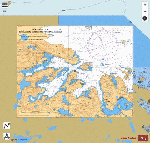 PORT CHARLOTTE MECKLENBERG HARBOUR AND/ET SOPHIA HARBOUR Marine Chart - Nautical Charts App