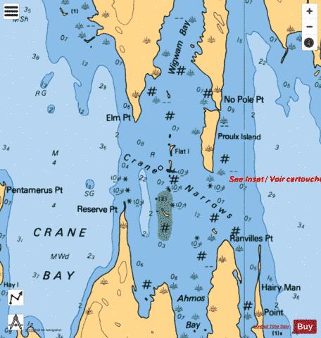CRANE NARROWS Marine Chart - Nautical Charts App