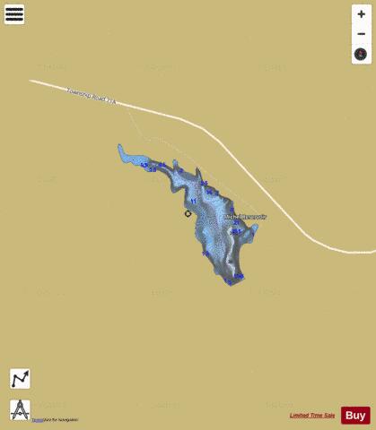 Michele Reservoir depth contour Map - i-Boating App