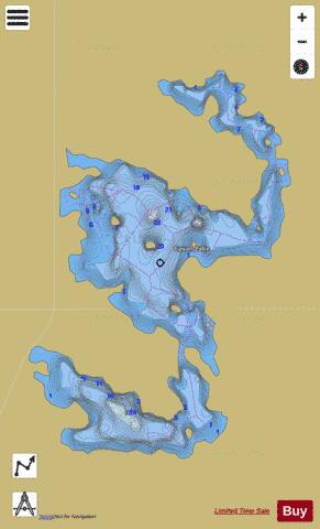 Cavan Lake depth contour Map - i-Boating App