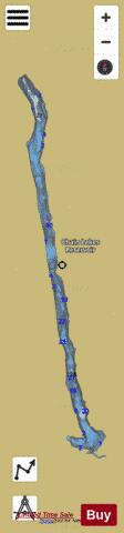 Chain Lakes Reservoir depth contour Map - i-Boating App
