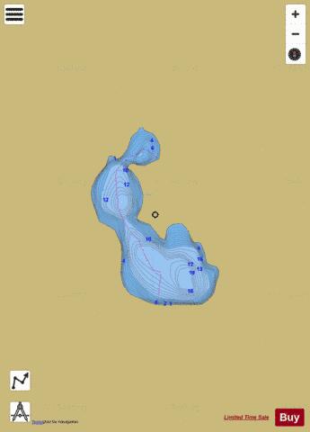 Figure Eight Lake depth contour Map - i-Boating App