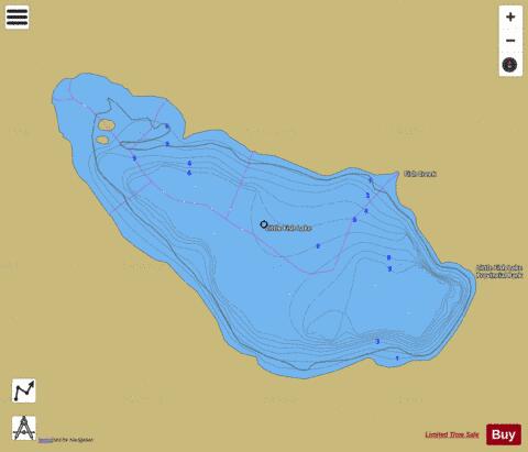 Little Fish Lake depth contour Map - i-Boating App
