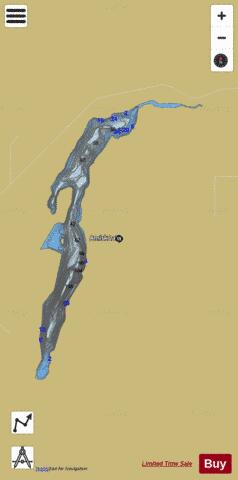 Amisk Lake depth contour Map - i-Boating App