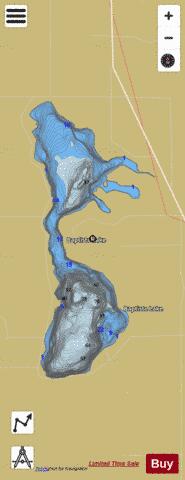 Baptiste Lake depth contour Map - i-Boating App
