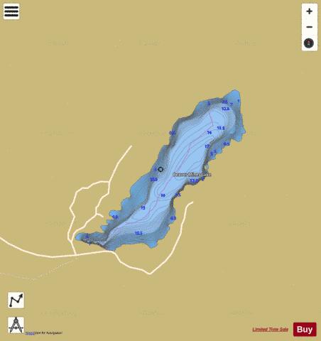 Beaver Mines Lake depth contour Map - i-Boating App